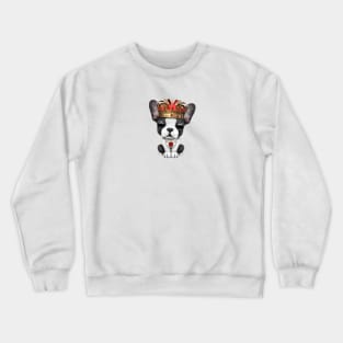 Cute French Bulldog Puppy Wearing Crown Crewneck Sweatshirt